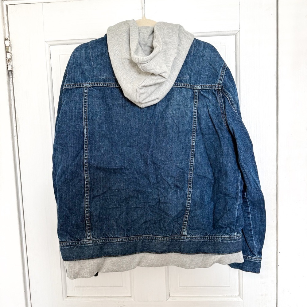 American Rag Denim Jacket with Gray Hood - Picture 8 of 8